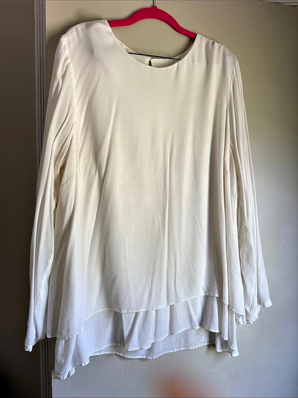 J.Jill Long Sleeve Tunic in White Size XL